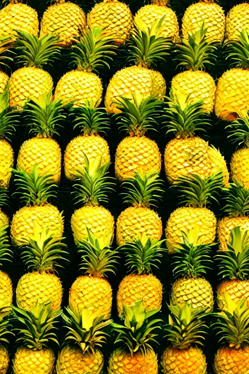 Image similar to a sea of pineapples, smooth, trending on artstation, high quality, beautiful