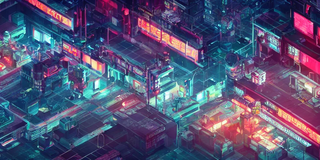 OC] Panopticon Overview - Animated cyberpunk city for ultrawide