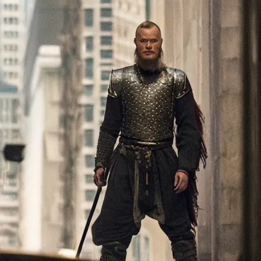 Image similar to ragnar lothbrok in wallstreet,