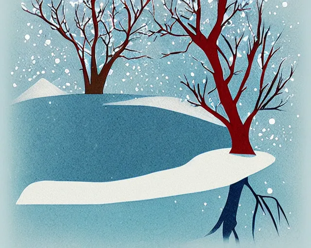 Image similar to winter illustration style