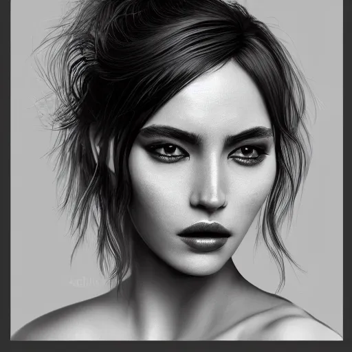 Image similar to The most beautiful woman in the world, digital art , highly detailed , high contrast, beautiful lighting, award winning , trending on art station, 8k, photo realistic