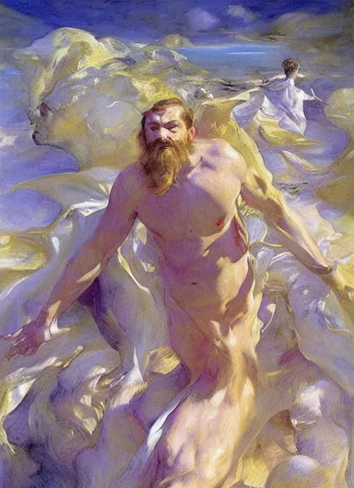 Image similar to abiogenesis, by john singer sargent and agostino arrivabene and joaquin sorolla