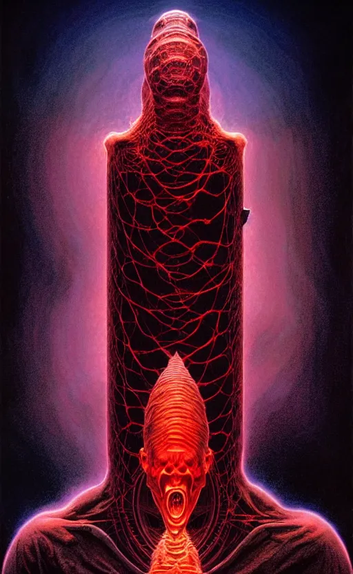 Image similar to a striking full body portrait of elon musk the eldritch god - creature by moebius and beksinski and artgerm, detailed artwork, realism, 4 k resolution, detailed, high quality, sharp focus, hq artwork, insane detail, volumetric lighting, character concept art, fine details, tarot card, clear subject