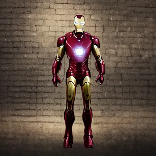 Prompt: Iron Man in a Jesus pose 4K quality superrealistic