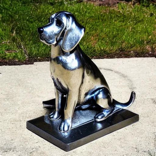 Image similar to silver beagle statue