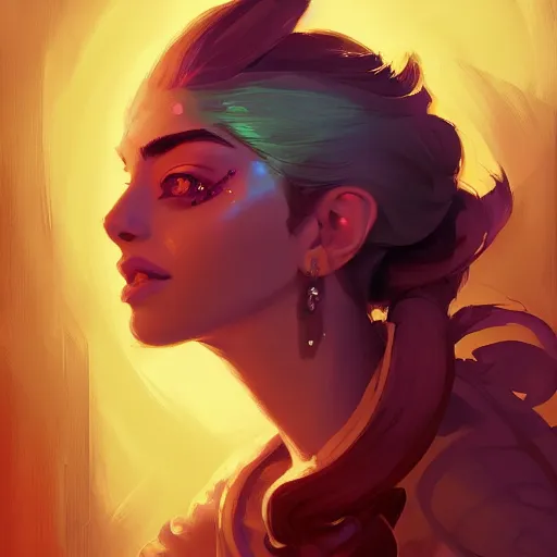 Image similar to portrait of a beautiful woman, maya ali mage, gloomhaven, dynamic lighting, gaudy colors, octane render aesthetic, matte painting concept art, official fanart behance hd artstation by jesper ejsing, by rhads and makoto shinkai and lois van baarle and ilya kuvshinov and rossdraws