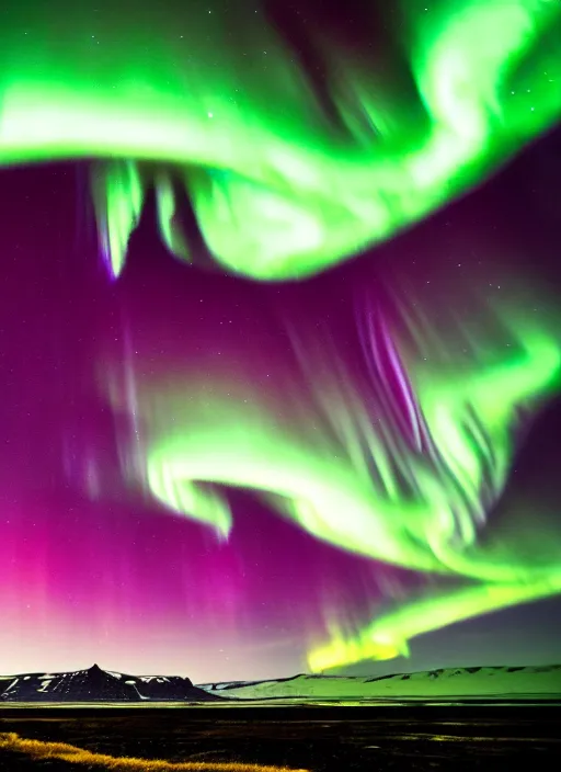 Image similar to northern lights in the night sky over iceland