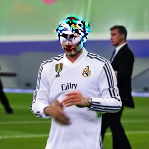 Image similar to Putin as Real Madrid football player