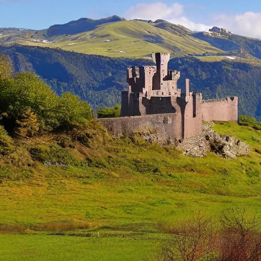 Image similar to beautiful landscape and castle further away