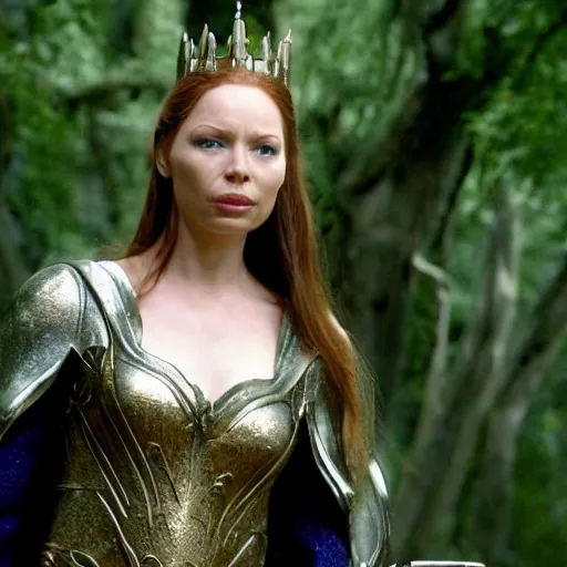 Image similar to rebecca ferguson as elf queen of lothlorien in lotr