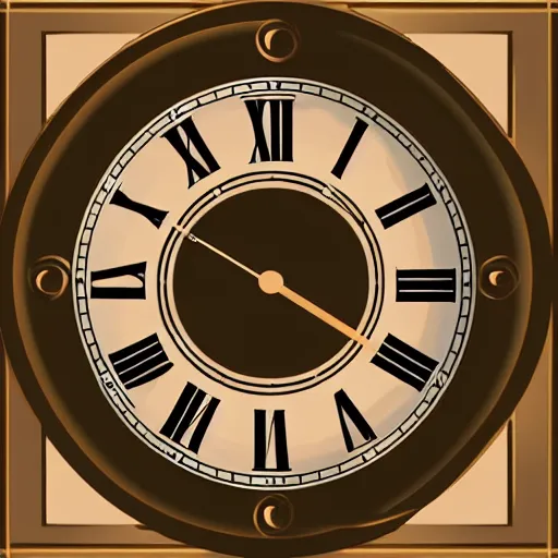 Prompt: vector drawing clock