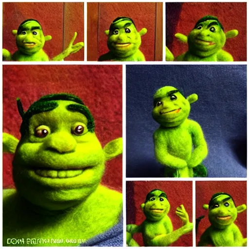 Image similar to shrek needle felted + needle felting art