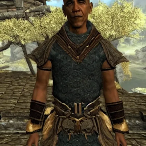 Image similar to obama in skyrim