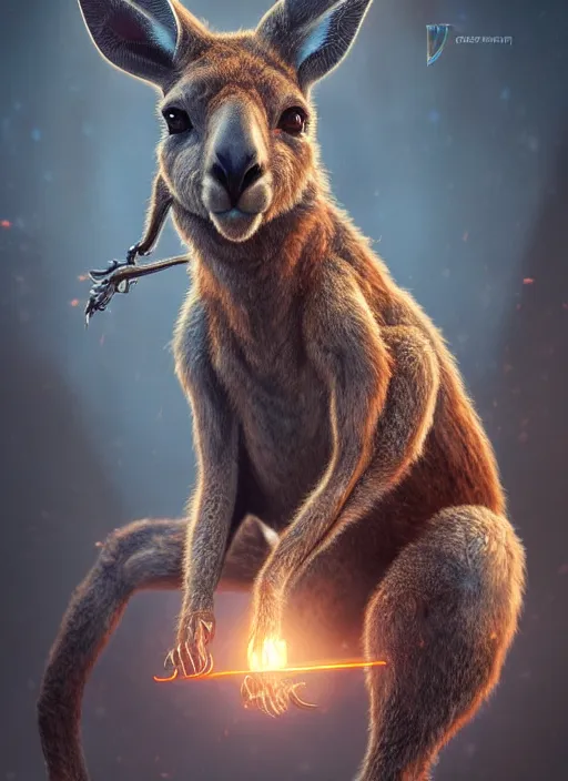 Prompt: cool kangaroo, ultra detailed fantasy, elden ring, realistic, dnd character portrait, full body, dnd, rpg, lotr game design fanart by concept art, behance hd, artstation, deviantart, global illumination radiating a glowing aura global illumination ray tracing hdr render in unreal engine 5