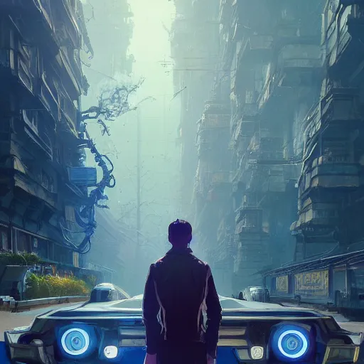 Image similar to highly detailed portrait of 🤖 in gta v, stephen bliss, unreal engine, fantasy art by greg rutkowski, loish, rhads, ferdinand knab, makoto shinkai and lois van baarle, ilya kuvshinov, rossdraws, tom bagshaw, global illumination, radiant light, detailed and intricate environment