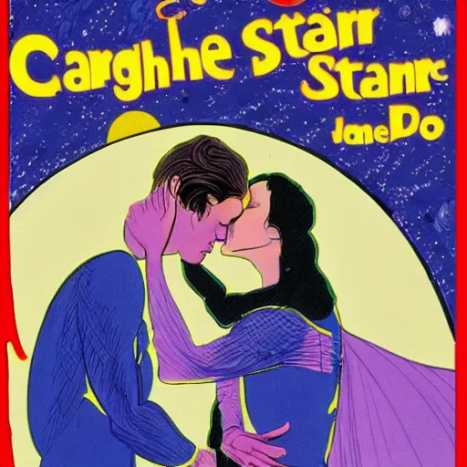 Prompt: textless cover art of jane campion's bright star by steve ditko