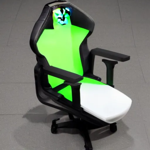 Image similar to razer gaming toilet chair