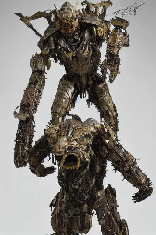 Prompt: photo taken of an epic intricate, ultra detailed, super realistic gritty, hero prop, exquisitely weathered armoured hazardsuit movie props, created by weta workshop, full body shot, photorealistic, sharp focus, white wall, cold colour temperture, golden ratio