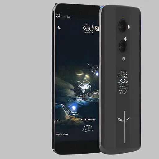 Prompt: Detailed rendering of a smartphone designed by John Tenniel, 4k, design concept, Unreal Engine