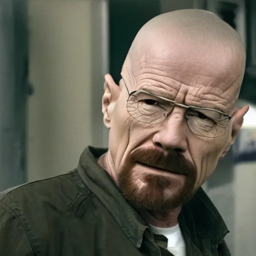 Prompt: walter white in the wire tv show, 4 k