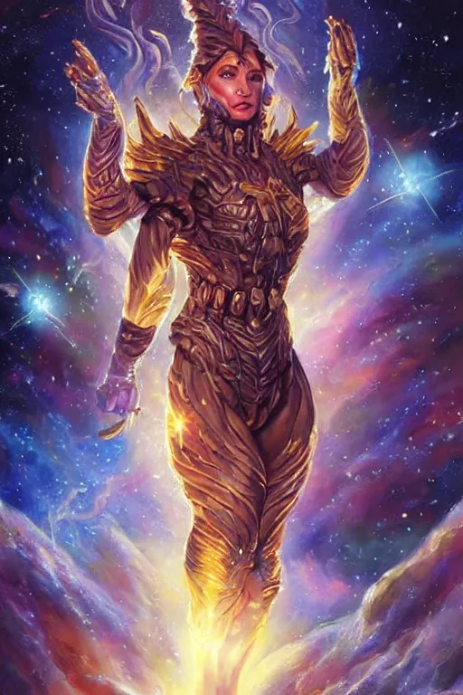 Image similar to beautiful oil painting with high detail of a wise Space ent((((((Melting)))))) made of stars and plasma, hybrid from dungeons and dragons and art direction by James Cameron ;by artgerm; wayne reynolds art station; cinematic quality character render; low angle; ultra high quality model; production quality cinema model