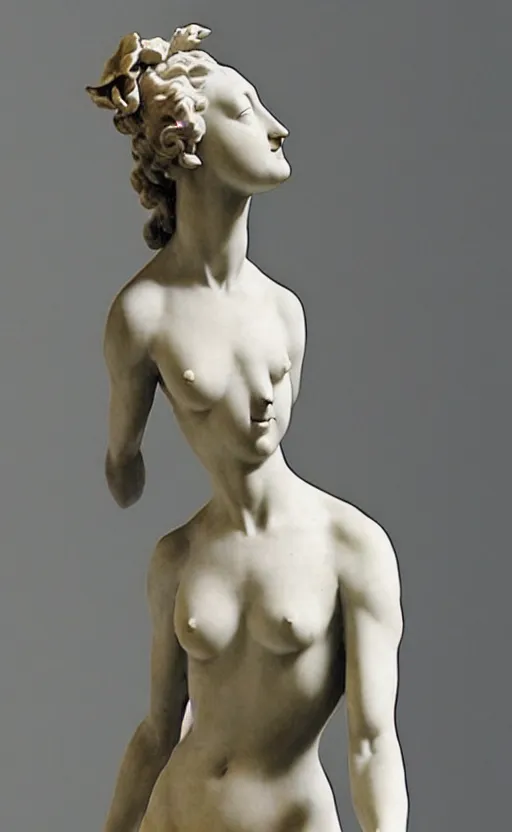 Image similar to “ a elegant female figure sculpture by bernini and french sculpture in 1 9 th century ”