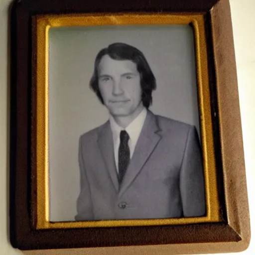 Image similar to photo frame of a person from the 70s, old photo