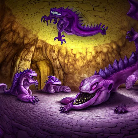 Prompt: inside a cavernous living stomach, the walls purple and pulsing, lots of acid pooling up on the floor, digesting and dissolving a small dragon, food pov, micro pov, vore, digital art, furry art, anthro art, high quality, 8k 3D realistic, macro art, micro art, Furaffinity, Deviantart, Eka's Portal, G6