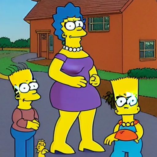 Prompt: a realistic version of the simpsons.