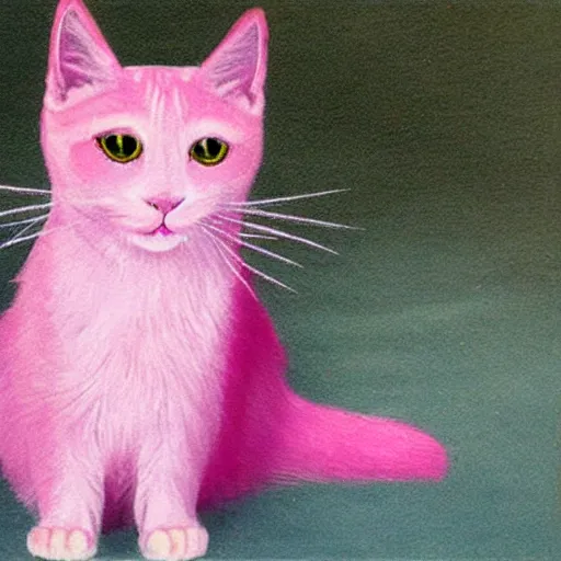Prompt: pink cat