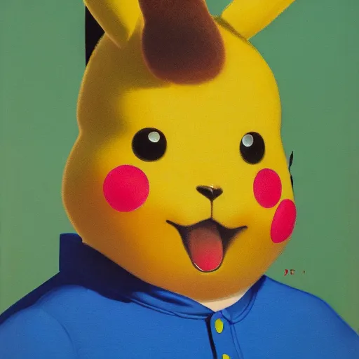 Image similar to portrait of pikachu by John Currin