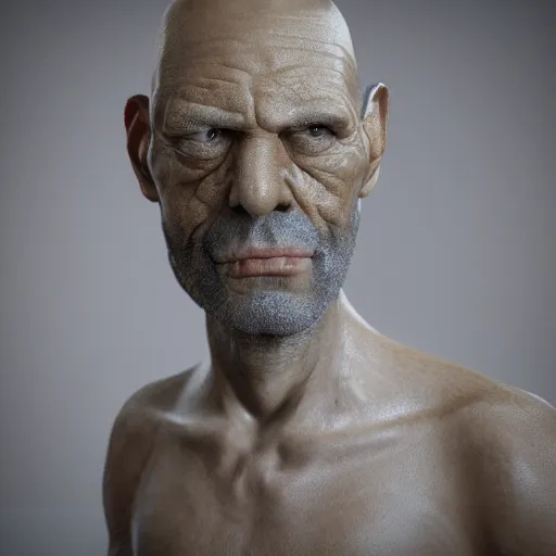 Image similar to ugly man portrait, photorealistic, octane render