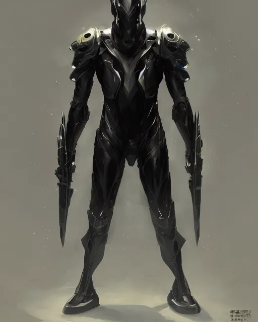 Image similar to male smooth sleek black pearlescent wraithbone powerarmor, by greg rutkowski and mark brookes and jim burns and tom bagshaw and magali villeneuve, trending on artstation