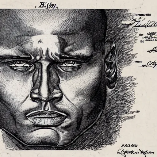 Image similar to US patent of Dwayne Johnson 's head