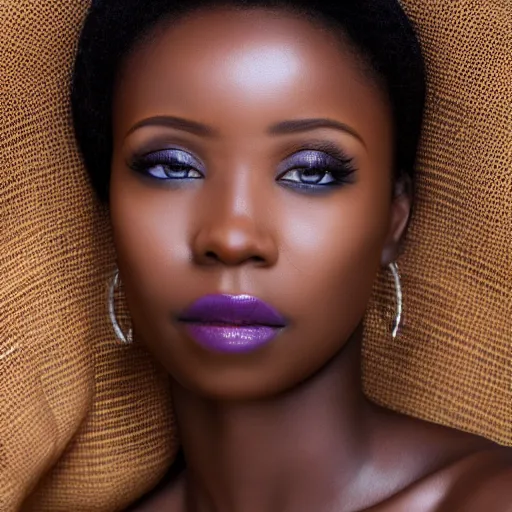 Image similar to Photo of a African woman ,bold, self confidence, cinematic, light makeup focus