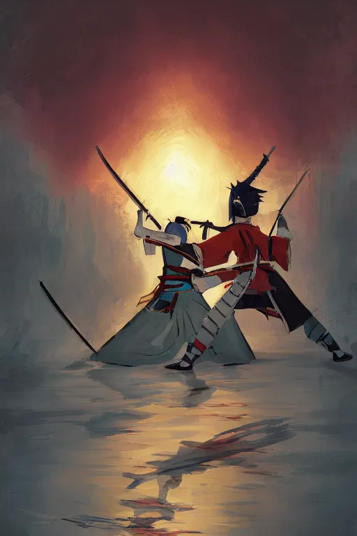 Image similar to samurai duel by mark zug, willian murai and cory loftis