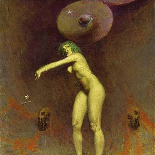 Image similar to alien by ilya repin