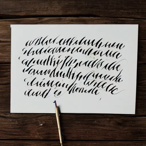 Image similar to beautiful English calligraphy