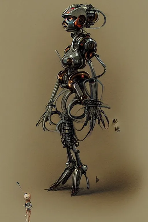 Image similar to female humanoid robot by jean - baptiste monge