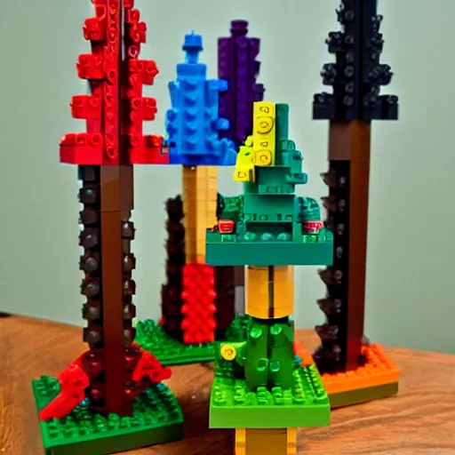 Prompt: alternative lego trees