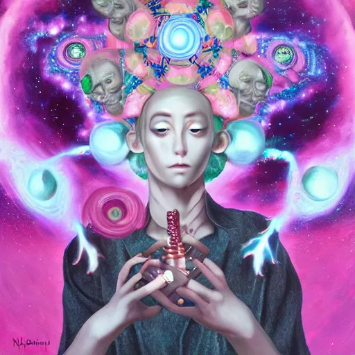 Image similar to a powerful psychic guy emitting psychic powers, by natalie shau, by hikari shimoda