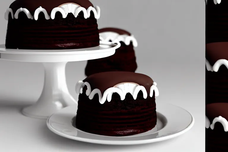 Image similar to a five tier chocolate cake. super realistic 8 k render of a elegant, cinematic composition