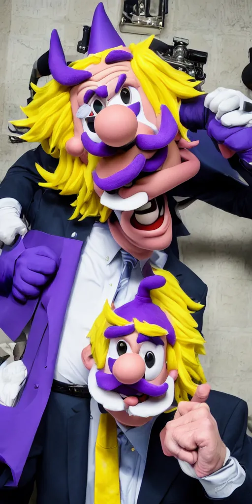 Image similar to portrait of Bernie Sanders as Waluigi, world press photo, photography, 4k, canon EOS C300, f1.8