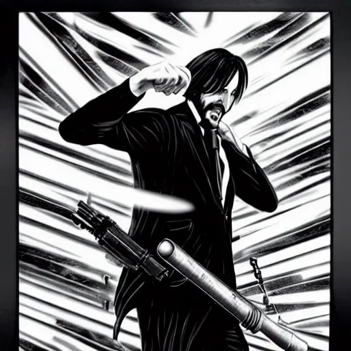 John Wick anime - John Wick - Posters and Art Prints | TeePublic