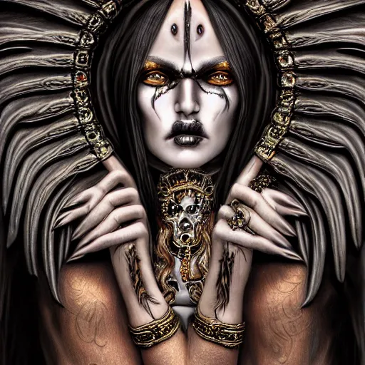 Image similar to candid photographic close up portrait, goddess of death, by anne stokes, photorealism, uhd - resolution, highly detailed