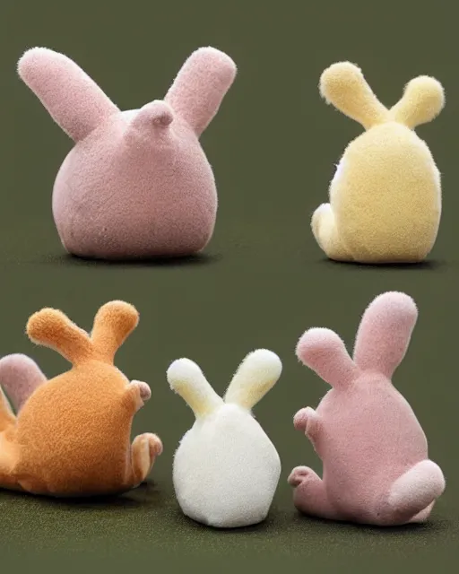 Image similar to snail rabbit, fluffy and unique, bizarre, high detail