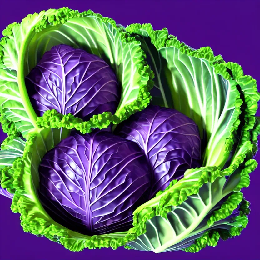 Prompt: high quality 3 d render very cute cabbage! highly detailed, unreal engine cinematic smooth, pixar, hannah yata charlie immer, moody light, purple background, low angle, uhd 8 k, sharp focus
