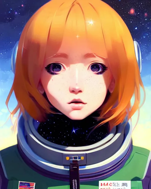 Image similar to portrait Anime space cadet John Albert anime cute-fine-face, pretty face, realistic shaded Perfect face, fine details. Anime. realistic shaded lighting by Ilya Kuvshinov Giuseppe Dangelico Pino and Michael Garmash and Rob Rey, IAMAG premiere, aaaa achievement collection, elegant freckles, fabulous