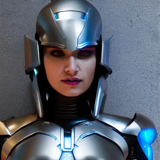 Image similar to a woman hero in a themed futuristic metal suit, super hero, armor, sleek, beautiful face, cinematic pose, sci - fi, egypt themed art, photorealistic, 8 k, pharah, ultron