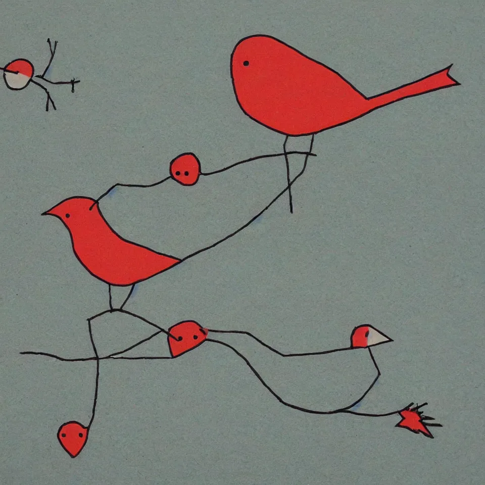 Image similar to stick figures bird